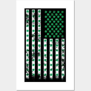 American Shamrock Flag (Green) Posters and Art